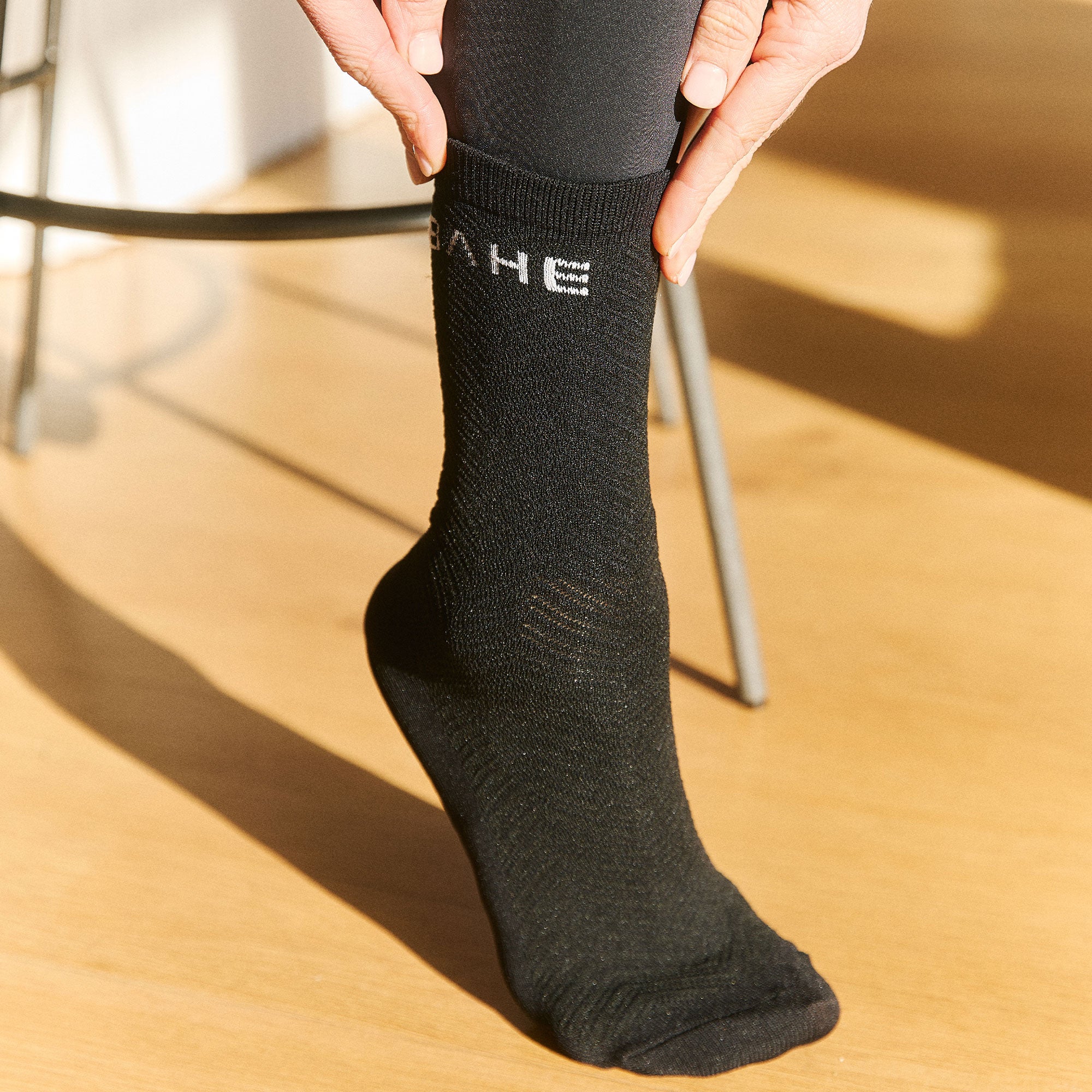 STUDIO GRIPPY CREW SOCKS 2 PACK ANTHRACITE/DEEP MAUVE