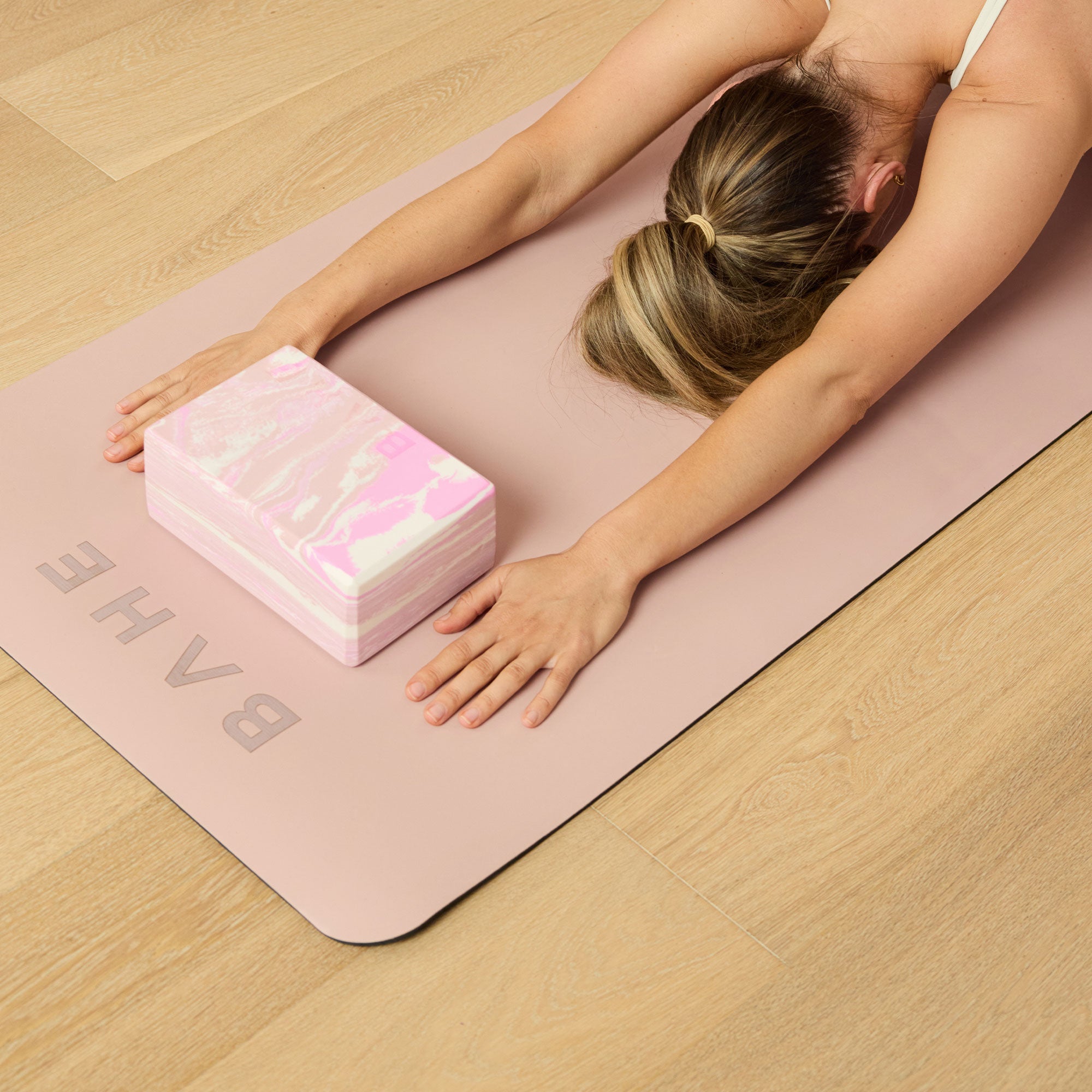 YOGA BLOCK MAUVE MARBLE