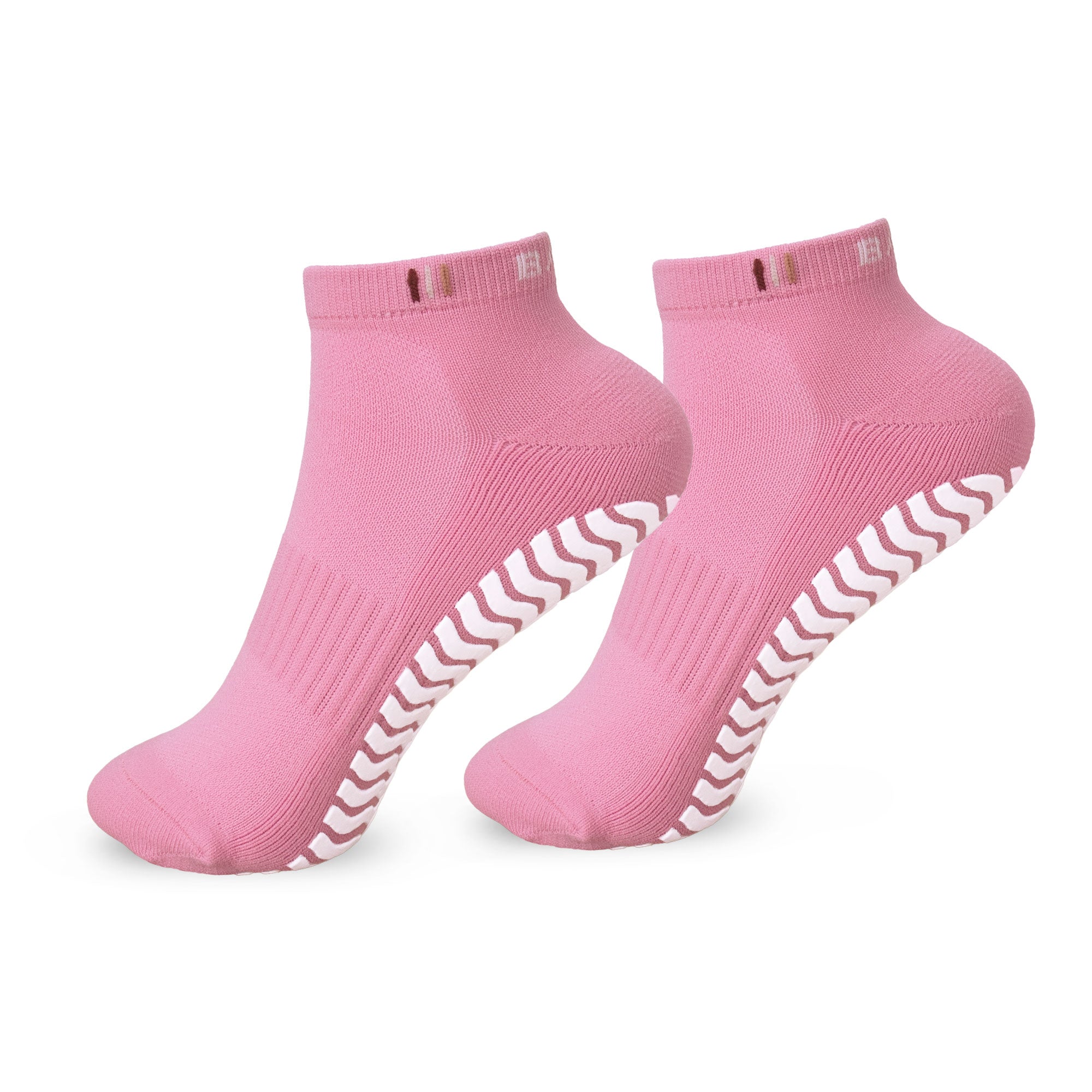 STUDIO GRIPPY ANKLE SOCKS 2 PACK MAUVE MULTI