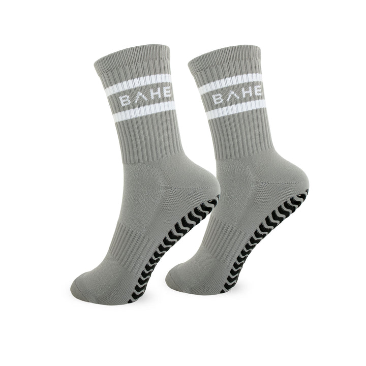 STUDIO GRIPPY CREW SOCKS LARGE PEBBLE GREY
