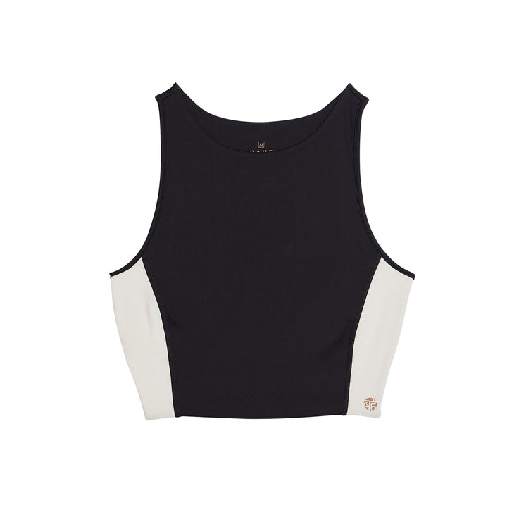 REFORMA HIGH NECK LONGLINE CROP BLACK