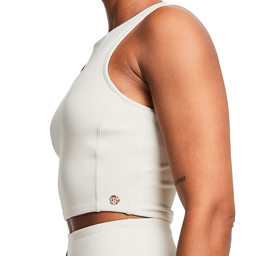REFORMA HIGH NECK LONGLINE CROP COCONUT