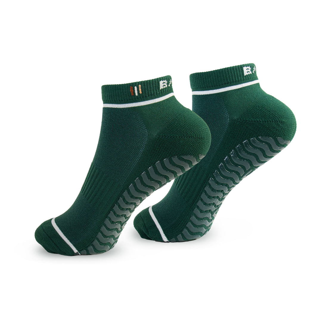 STUDIO GRIPPY ANKLE SOCKS 2 PACK ANTHRACITE/FOREST GREEN