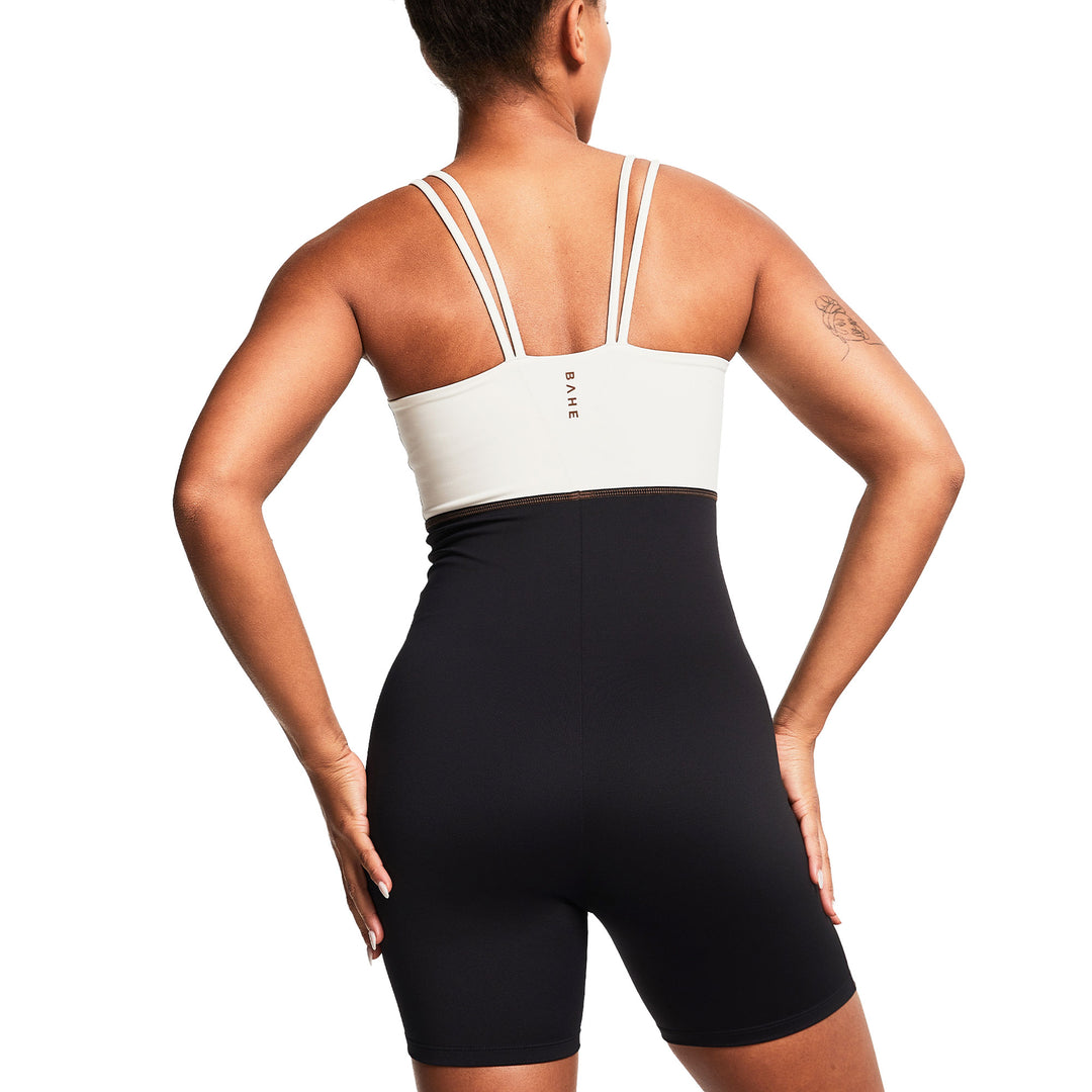 SUPERFLEXI SHORT ONESIE 5" COCONUT/BLACK