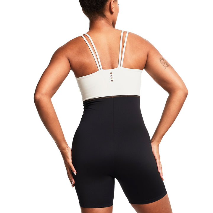SUPERFLEXI SHORT ONESIE 5" COCONUT/BLACK