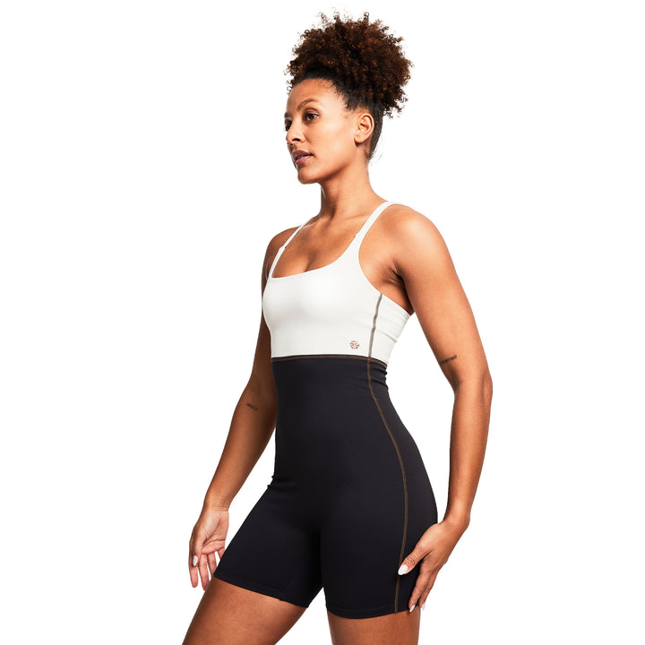 SUPERFLEXI SHORT ONESIE 5" COCONUT/BLACK