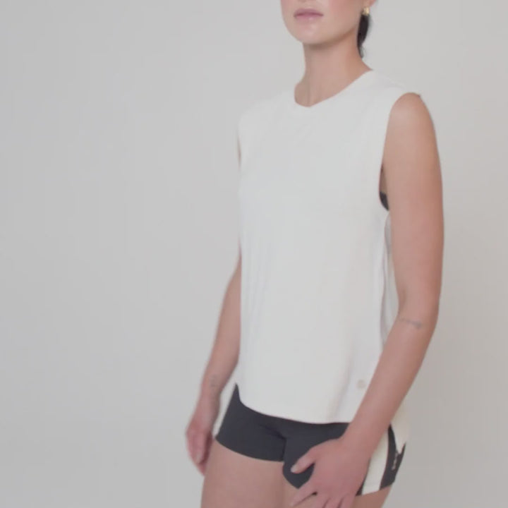 ZEPHYR CAP SLEEVE TANK COCONUT