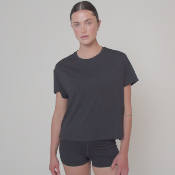 ZEPHYR EVERYDAY CREW NECK TEE BLACK