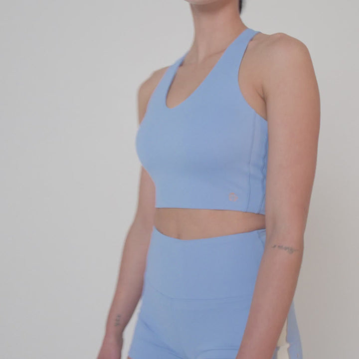 ATTUNE CROSS BACK TOP OCEAN BLUE